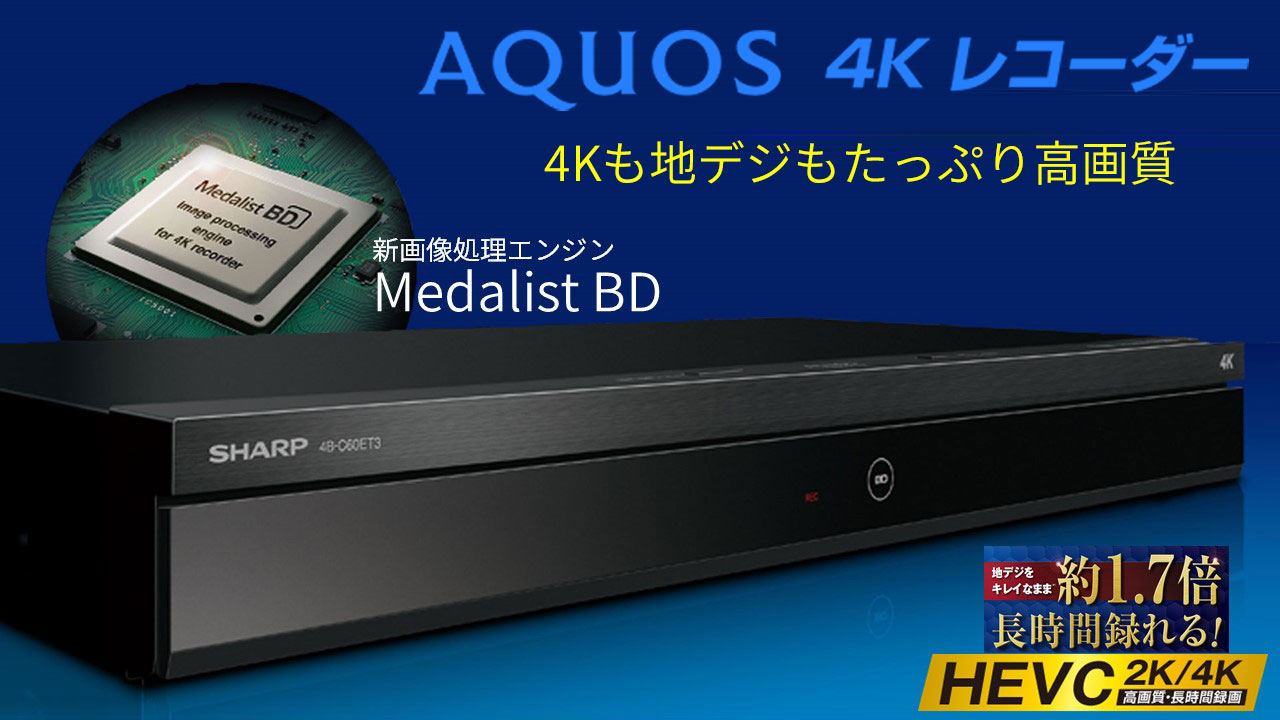 4Kに加え、地デジも高画質でたっぷり楽しめる、簡単操作の「AQUOS 4K